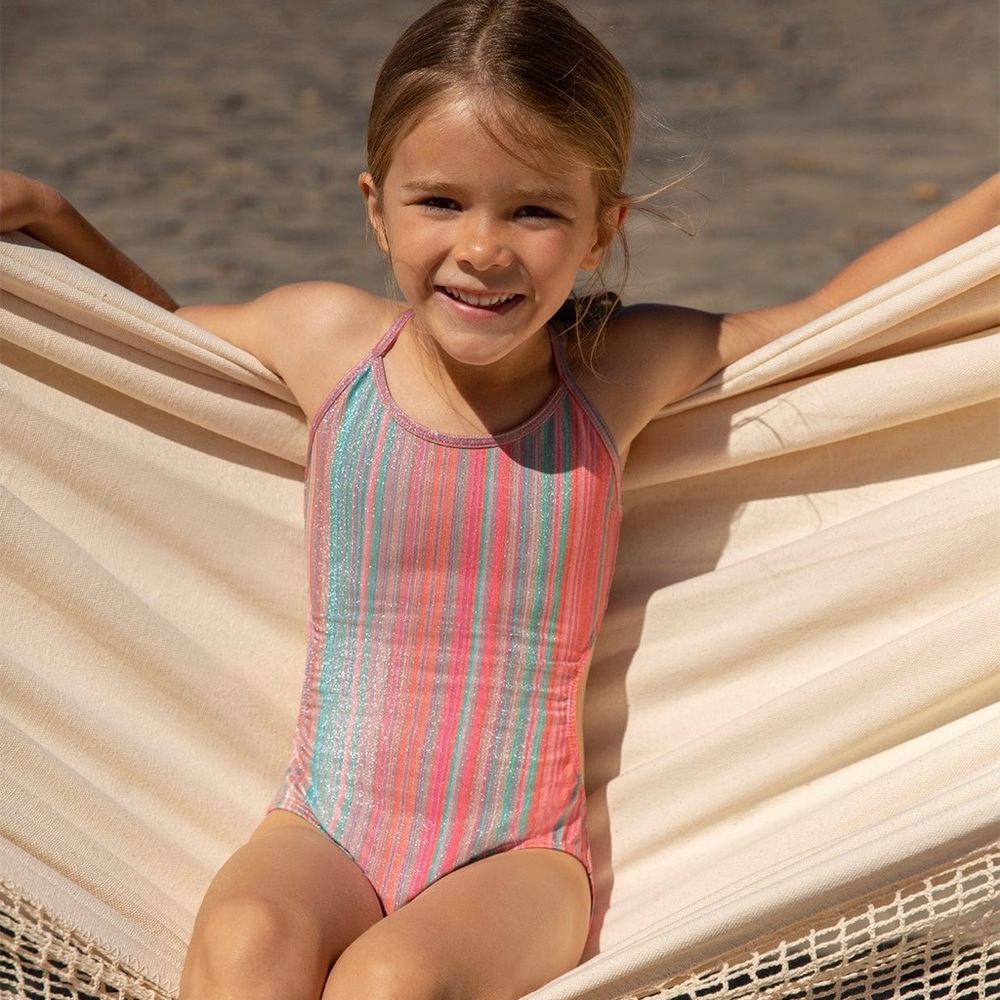 PilyQ Kids Ayah Cutout One-Piece Swimsuit